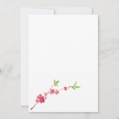 Waterverf Cherry Blossom met BlueBirds Kaart (Achterkant)