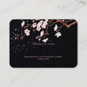 Waterverf Cherry Blossom Mitzvah ✡ Celebratie E Visitekaartje (Achterkant)