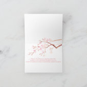 Waterverf Cherry Blossom Mitzvah ✡ Dank u Bedankkaart (Binnen)