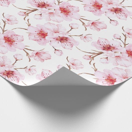 Waterverf Cherry Blossom Pattern Cadeaupapier (Hoek)