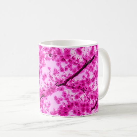 Waterverf Cherry Blossom Pattern Koffiemok (Voorkant rechts)