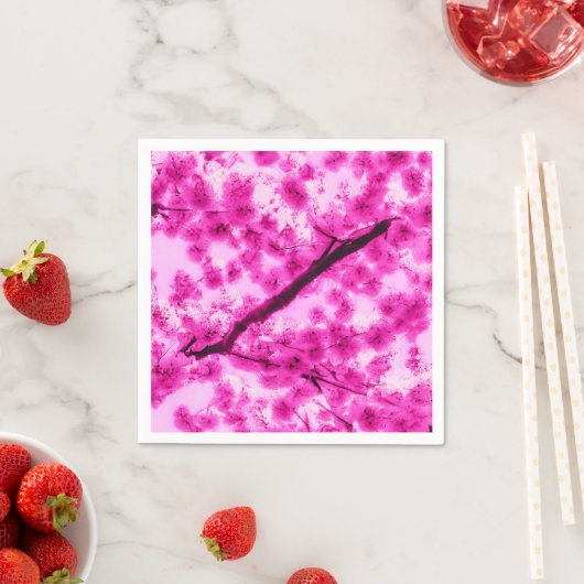 Waterverf Cherry Blossom Pattern Servet (Insitu)