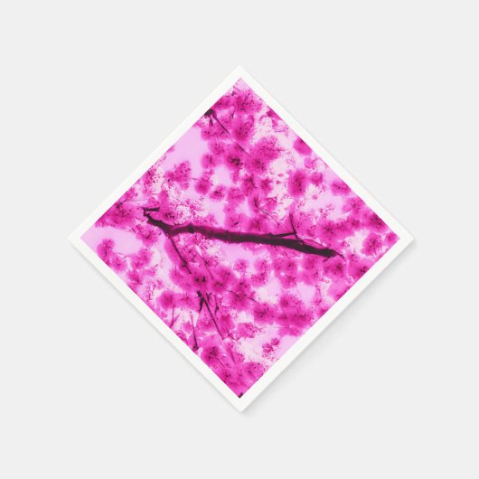 Waterverf Cherry Blossom Pattern Servet (Hoek)