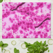 Waterverf Cherry Blossom Pattern Theedoek (Gevouwen)