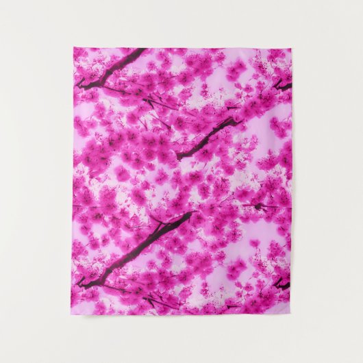 Waterverf Cherry Blossom Pattern Wandkleed (Voorkant)