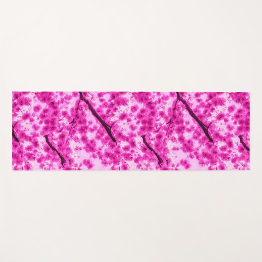 Waterverf Cherry Blossom Pattern Yogamat (Voorkant (horizontaal))
