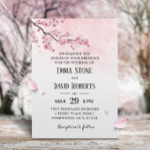Waterverf Cherry Blossom Pink Floral Wedding Kaart