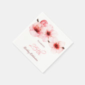 Waterverf Cherry Blossom Pink White Birthday Servet (Hoek)