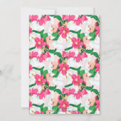 Waterverf Cherry Blossom Pink & White Floral Kaart (Achterkant)