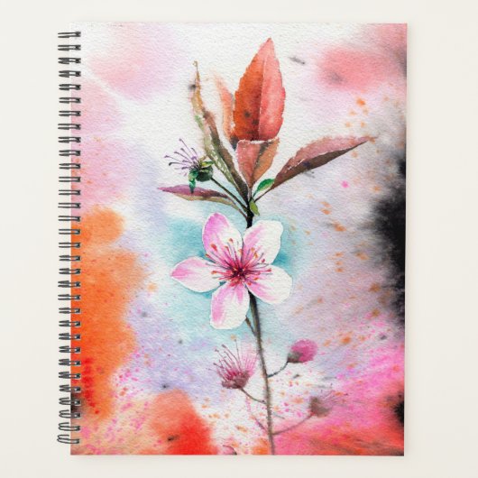 Waterverf Cherry Blossom Planner (Voorkant)