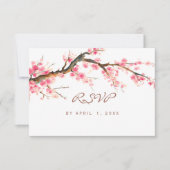 Waterverf cherry blossom rsvp (Voorkant)