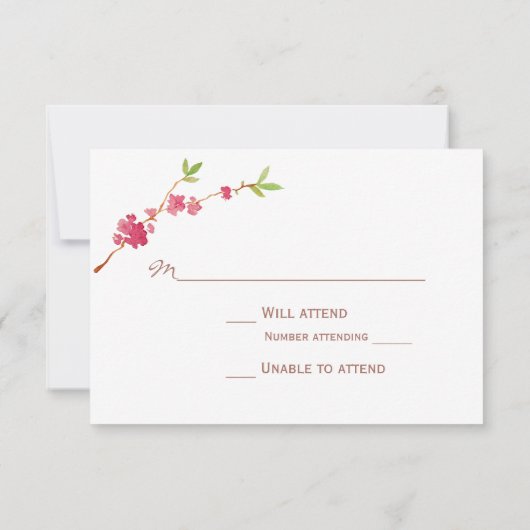 Waterverf cherry blossom rsvp (Achterkant)