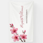 Waterverf Cherry Blossom Spandoek (Verticaal)