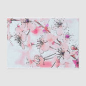 Waterverf Cherry Blossom Spring Illustration Tissuepapier (Voorkant)