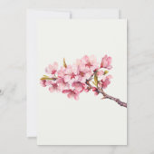 Waterverf Cherry Blossom Spring Vrijgezellenfeest Kaart (Achterkant)