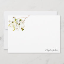 Waterverf Cherry Blossom Stationery Flat Card