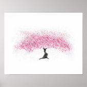 Waterverf Cherry Blossom Tree Poster (Voorkant)