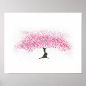 Waterverf Cherry Blossom Tree Poster (Voorkant)