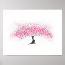 Waterverf Cherry Blossom Tree