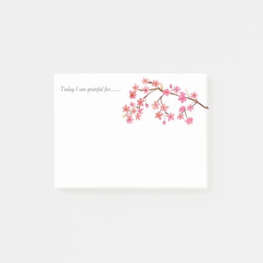 Waterverf Cherry Blossom Vandaag ben ik voor... Post-it® Notes (Voorkant)