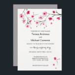Waterverf Cherry Blossom Wedding Invitations Kaart<br><div class="desc">Met behulp van de delicate kunst van de waterverf dansen kersenbloesems rond deze elegante en moderne uitnodiging. Voltooi de blik met passende design van het collectie. (Volledig aanpasbaar). Het was een genoegen dit voor jou te maken.</div>