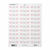 Waterverf Cherry Blossom Wedding Return address Etiket (Full Sheet)