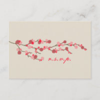 Waterverf Cherry Blossom Wedding RSVP