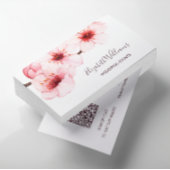 Waterverf Cherry Blossom White | Qr-code Visitekaartje