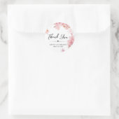 Waterverf Cherry Blossom Wreath Birthday Party Ronde Sticker (Tas)