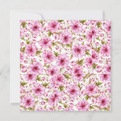 Waterverf Cherry Blossom Wreath Vrijgezellenfeest Kaart (Achterkant)