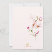 Waterverf Cherry Blossoms Afstuderen Aankondiging (Achterkant)
