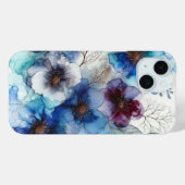 Waterverf Cherry Blossoms Blauw en Paars Case-Mate iPhone Case (Achterkant (horizontaal))