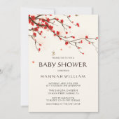 Waterverf Cherry Blossoms Floral Baby shower Kaart (Voorkant)