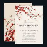 Waterverf Cherry Blossoms Floral Baby shower Kaart<br><div class="desc">Romantic en Elegant Waterverf Cherry Blossom (Sakura) Floral Baby shower Invitation. Klik op de button Aanpassen hierboven voor een geavanceerdere aanpassing van dit ontwerp. Overeenkomende objecten zijn ook beschikbaar.</div>