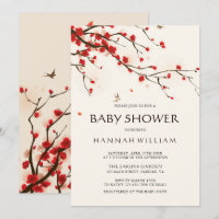 Waterverf Cherry Blossoms Floral Baby shower