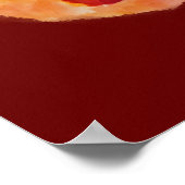 Waterverf Cherry en Green pars Cactus Poster (Hoek)