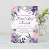Waterverf Cherry Flowers Moederdag Brunch Kaart (Staand voorkant)