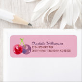 Waterverf Cherry gepersonaliseerd Etiket (Insitu)