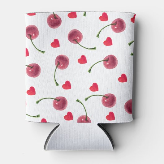 Waterverf Cherry Heart Blikjeskoeler (Voorkant)