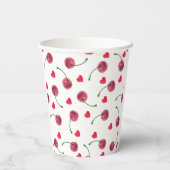 Waterverf Cherry Heart Papieren Bekers (Achterkant)