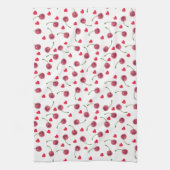 Waterverf Cherry Heart Theedoek (Verticaal)