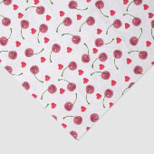 Waterverf Cherry Heart Tissuepapier (Detail)
