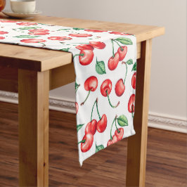 Waterverf Cherry Long Table Runner Lange Tafelloper