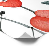 Waterverf Cherry Op Top Baby shower Welkom Poster (Hoek)