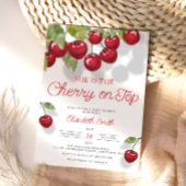 Waterverf Cherry op uitnodiging van Top Baby