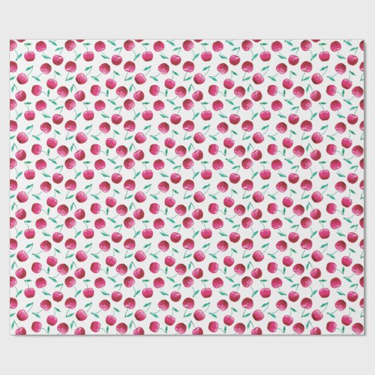 Waterverf Cherry Pattern Cadeaupapier (Vlak)