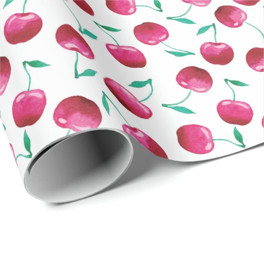 Waterverf Cherry Pattern Cadeaupapier (Rol Hoek)