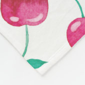 Waterverf Cherry Pattern Fleece Deken (Hoek)