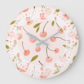 Waterverf Cherry Pattern Grote Klok (Voorkant)