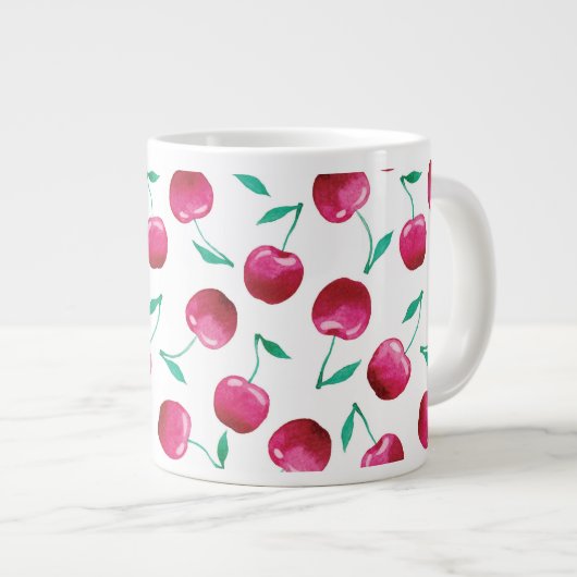 Waterverf Cherry Pattern Grote Koffiekop (Voorkant rechts)